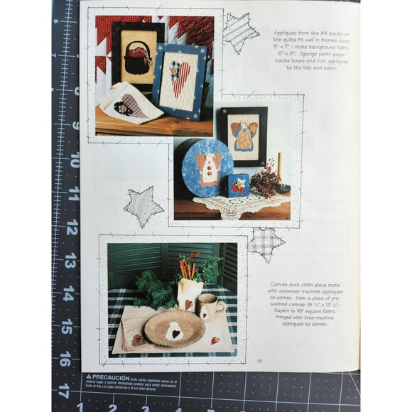 Seasons of the Heart-12 Quilt Blocks/Squares Pattern Book Farmyard Creations B47 - Picture 6 of 6